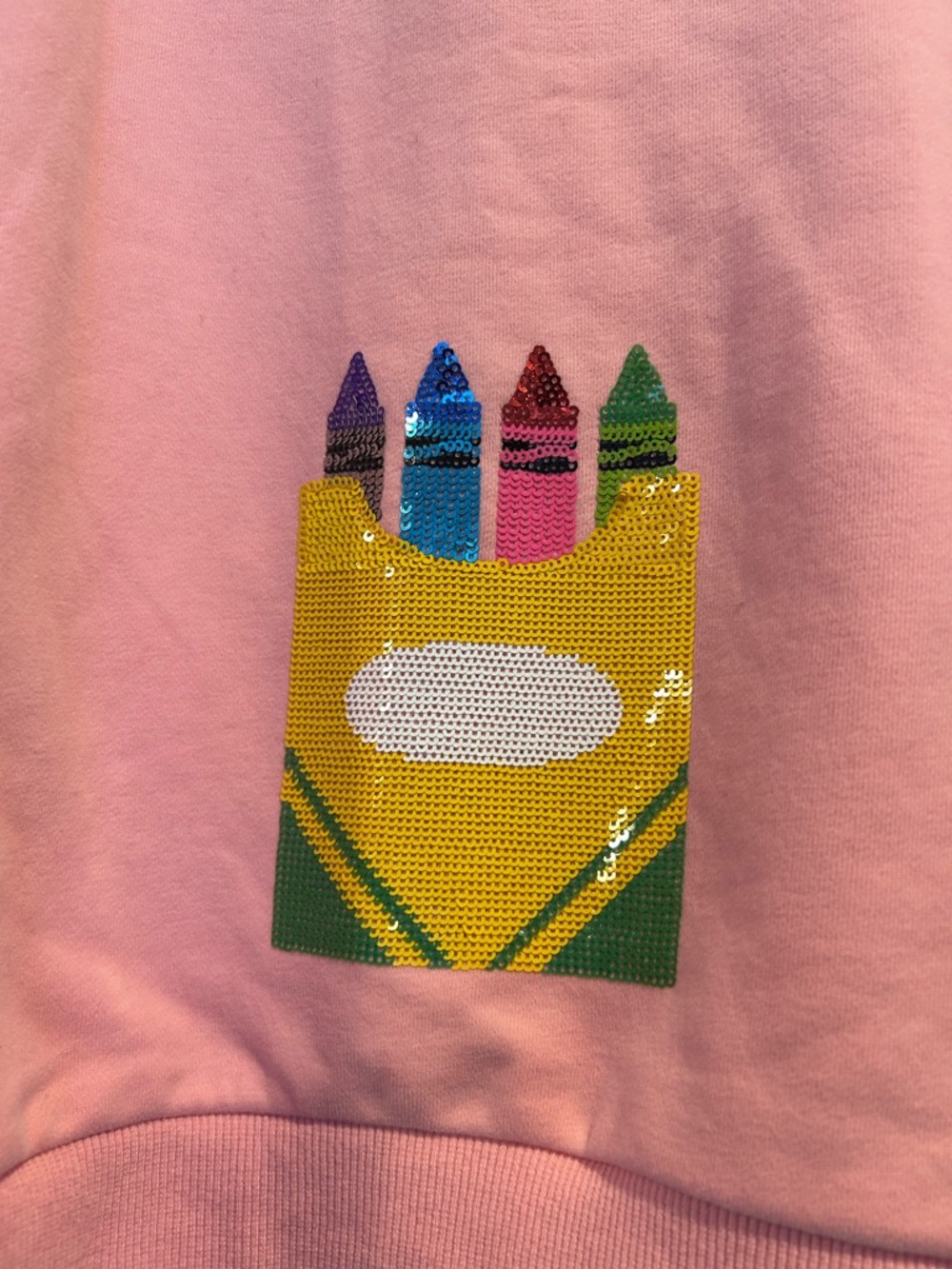 Pink Embroidered ABC Chalkboard Sweatshirt - Picture 4 of 6